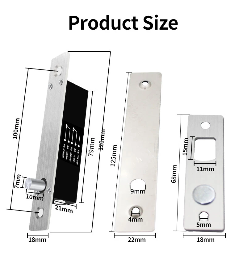 DC12V Electric Bolt Lock Fail Safe / Fail Secure Easy to Install and Control 5 w