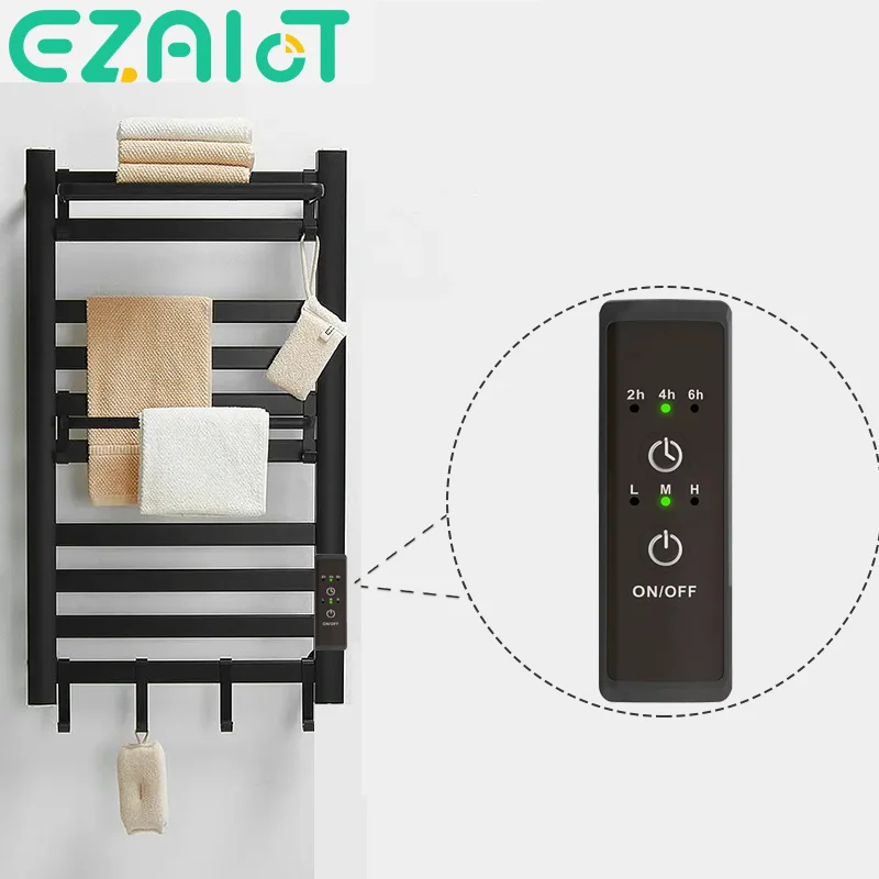 Electric Bathroom Towel Rack Timer Thermostat Smart Switch Heater For