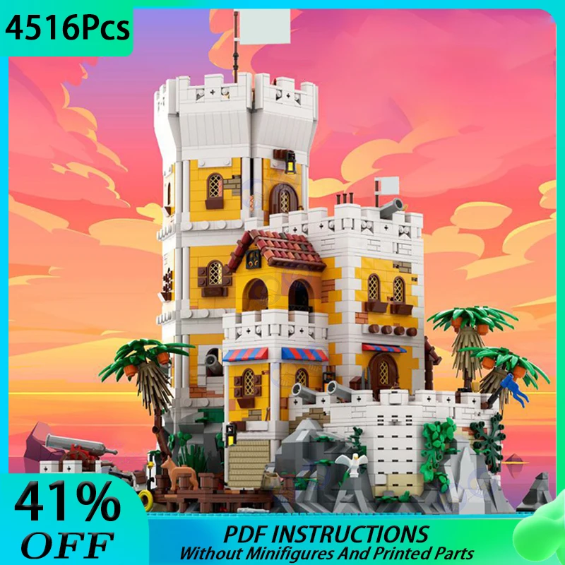 

MOC Medieval Pirate Series Sierra Madre Fortress Pirate Barracuda Bay Model Building Blocks DIY Assembly Brick Children Toy Gift