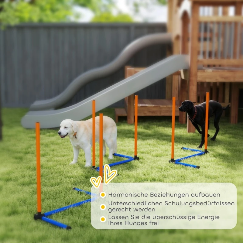 Agility-Set: 3-teiliges Hundetrainings-Set mit Slalomstangen und Tragetasche. Passt für alle Größen. – Detail 7