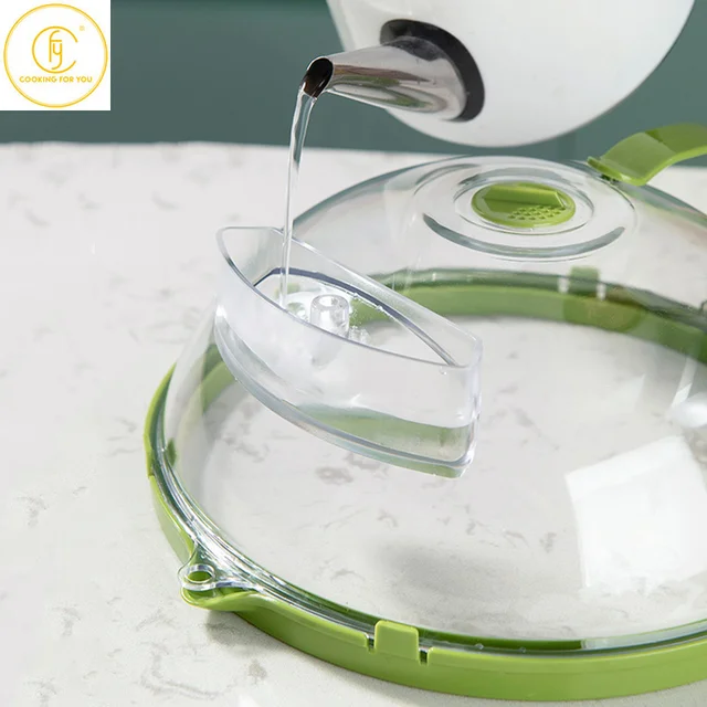 Creative Plastic Microwave cover for food Water Injection Diversion Section Oil Splash Proof Lid Family Kitchen Specialty Tools 3