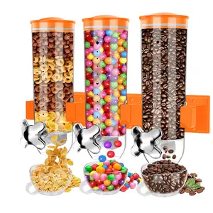 Comprar Dispensador de cereales Dispensador de cereales ligero, doble,  individual, para alimentos secos, snacks y cereales