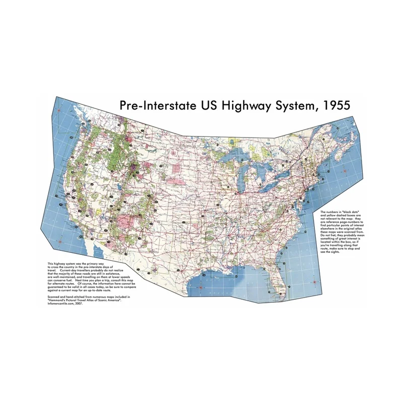 Póster decorativo de pared para decoración del hogar, suministros de oficina, lienzo impreso sin marco, mapa de los Estados Unidos, 90x60cm