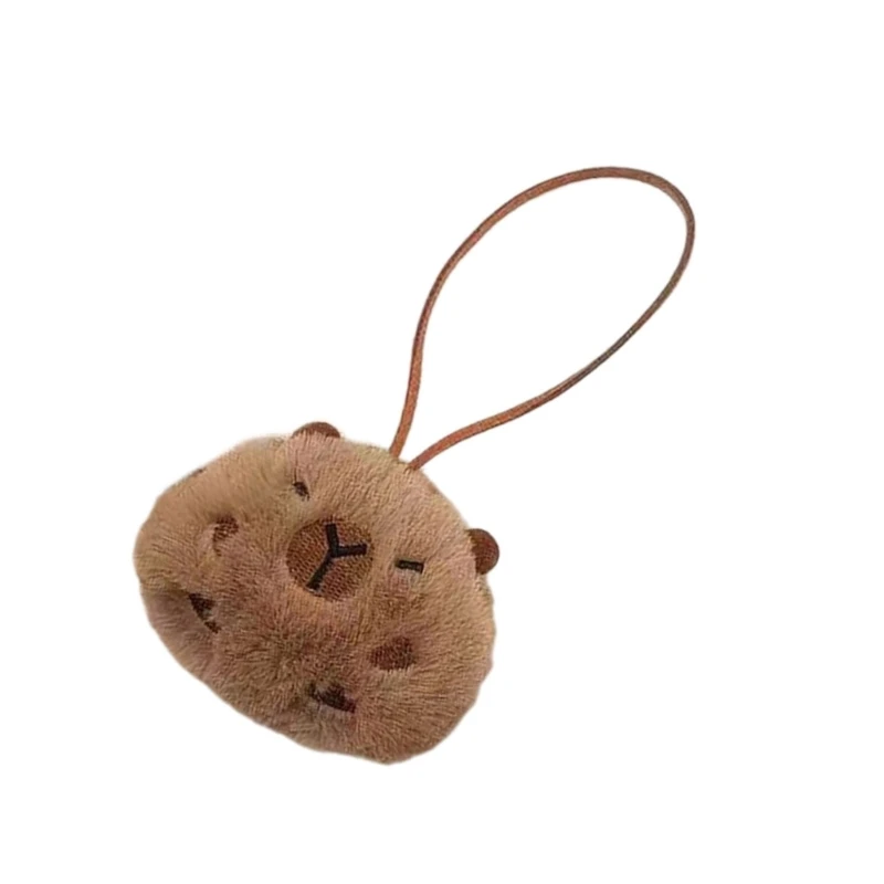 

Capybara Toy Keychain Charm Adorable Backpack Pendant Soft and Delicate Handmade Name Ornament for Bags Keychains