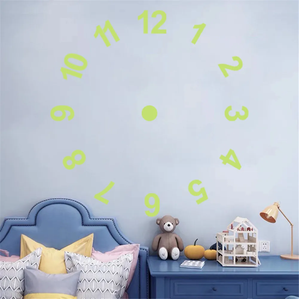 Autocollant numérique phosphorescent pour chambre d'enfant, numéro de  modèle de commutateur mural, autocollant d'étiquette, décoration de  bricolage - AliExpress