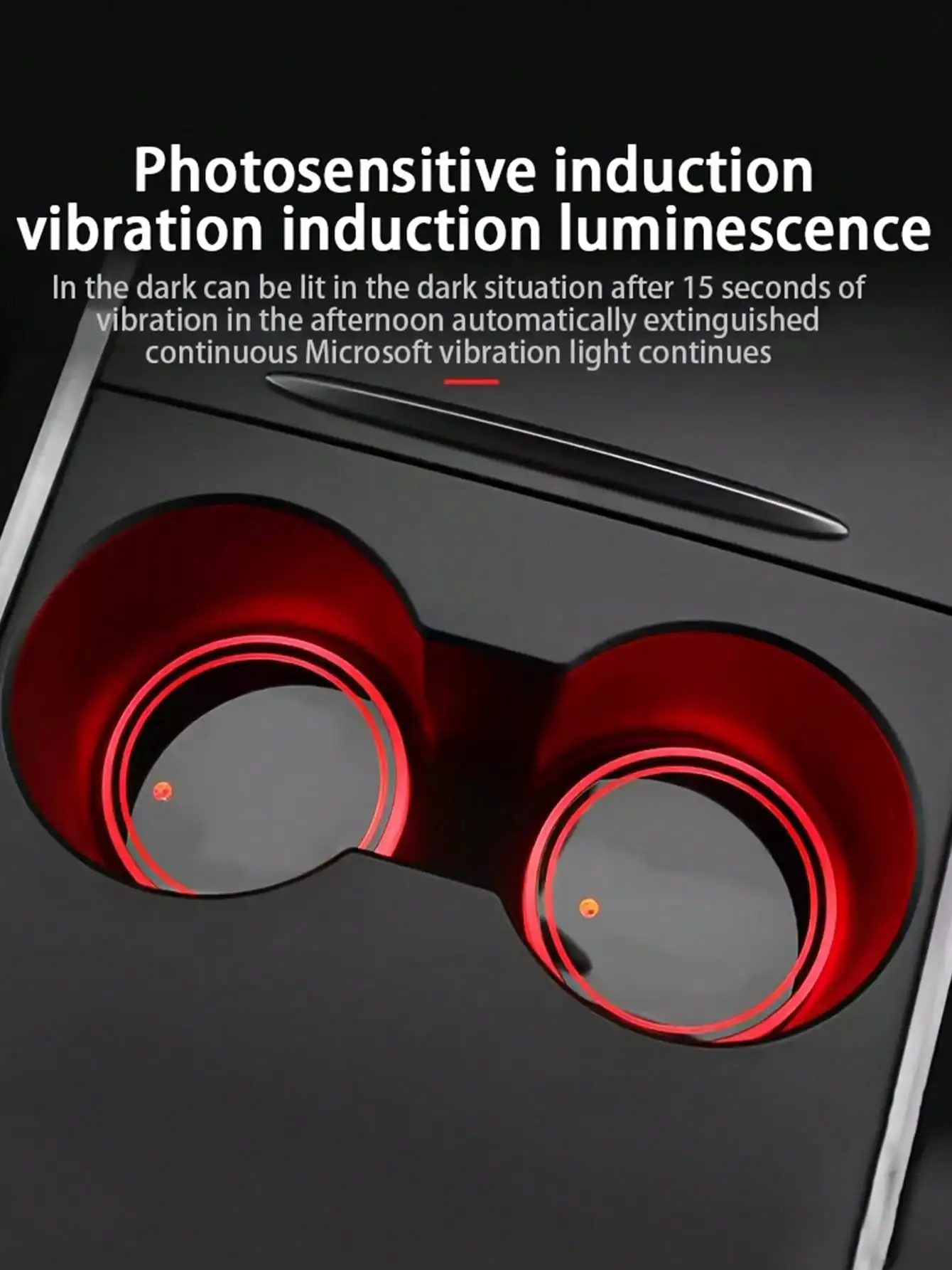 2PCS Auto Leuchtende Untersetzer LED Tasse Halter Lichter 7 Farbwechsel Leuchten Tasse Halter Einsatz Untersetzer Auto decor Zubehör – Detail 5