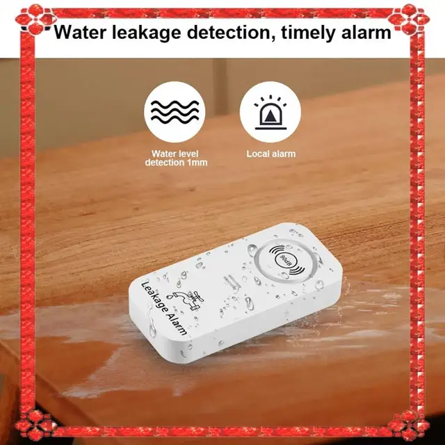 24-Hour Delivery Water Sensor 90Db Alarm Water Leak Detector Alert Monitoring Of Leaks And Drip Alarm For Kitchen Bathroom Basem 5
