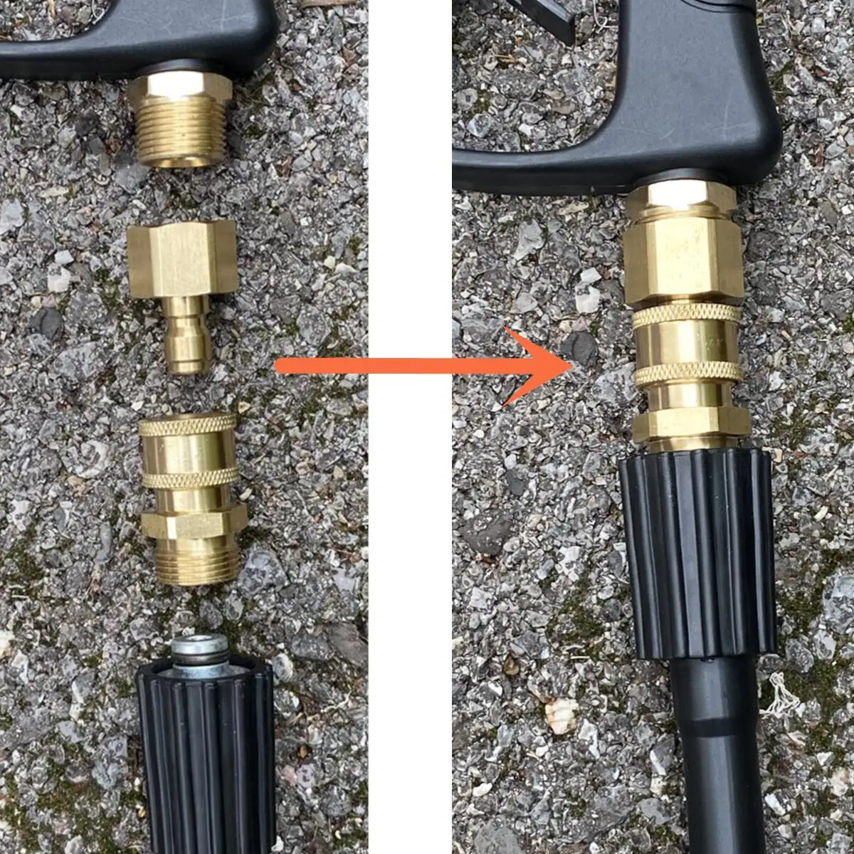 Car Wash Accessories 1/4" Quick Hitch Connect For High Pressure Washer M22 Adapter For Pressure Wash Hose & Wash Gun 2