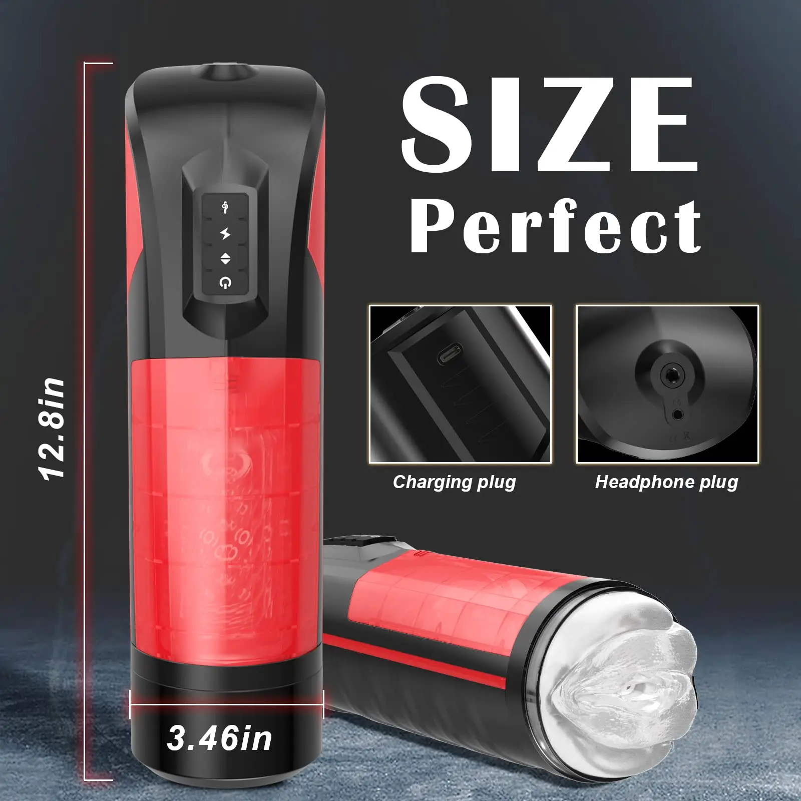 Automatic Male Masturbator Stroker with Suction Base &Rotating Blowjob Machine Hand Free Sex Toy