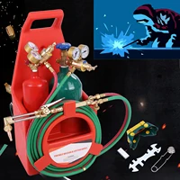 4L oxygen cylinder (empty) tube brass nozzle torch kit with pressure gauge oxygen acetylene brass nozzle welding torch kit equip 2