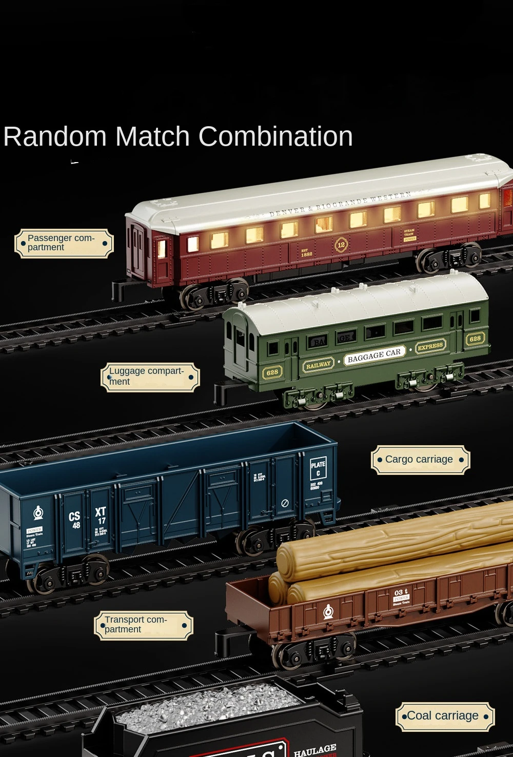 Simulation Classical Electric Steam Track Train Model Toy