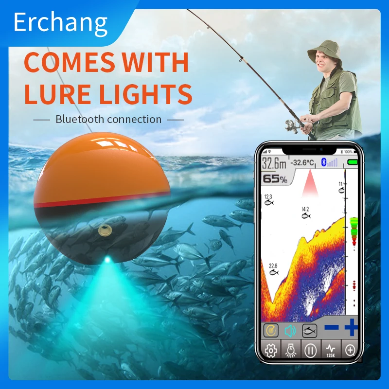 Erchang New F68 Sonar Bluetooth Wireless Fish Finder Portable Sounder