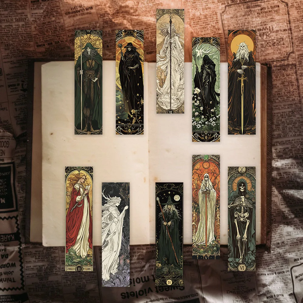 Aesthetic Darkness Magic Wizard Paper Bookmarks 30pcs Library Office Page Markings DIY Students Reader Page Markers bookmark page holder bookmarks stationery supplies paper bookmark