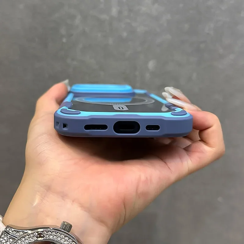 Armor Fold Lens Stand Magnetic Case for iPhone - Detail Shot