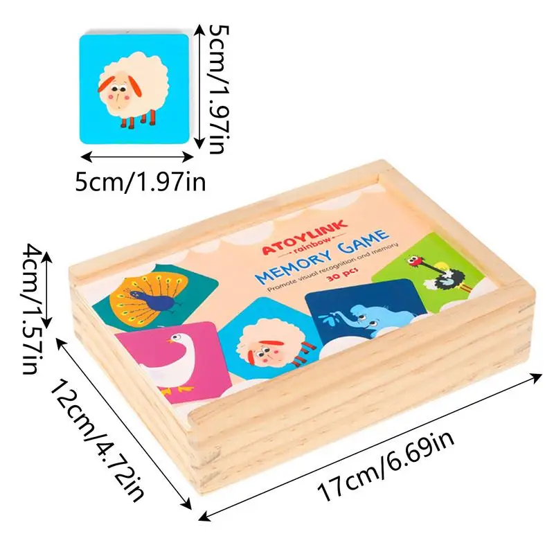 Wooden Matching Cards Interactive Wooden Matching Cards Games Preschool Flash Learning Games Concentration