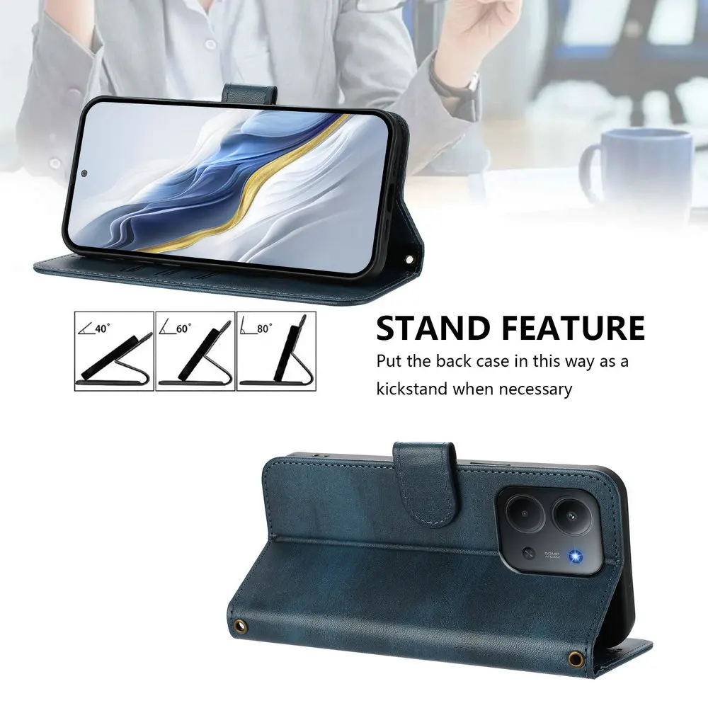 Leather Magnetic Wallet Flip Case - 360° Protection