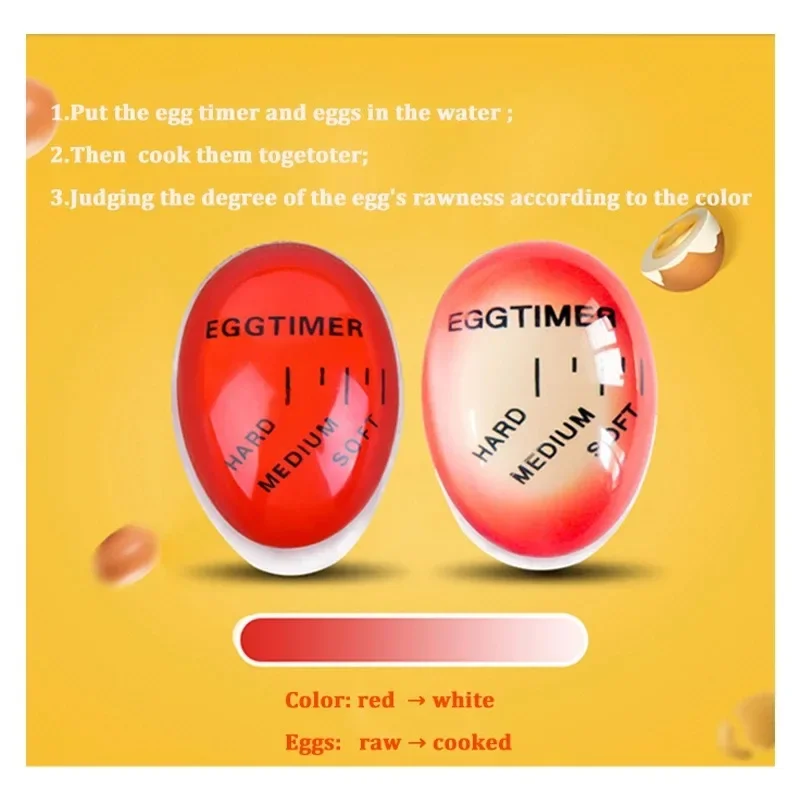 Kitchen Hard Boiled Egg Timer Egg Perfect Color Changing Timer for Soft Hard Boiler Cooking Tools Eco-Friendly Tool egg timer