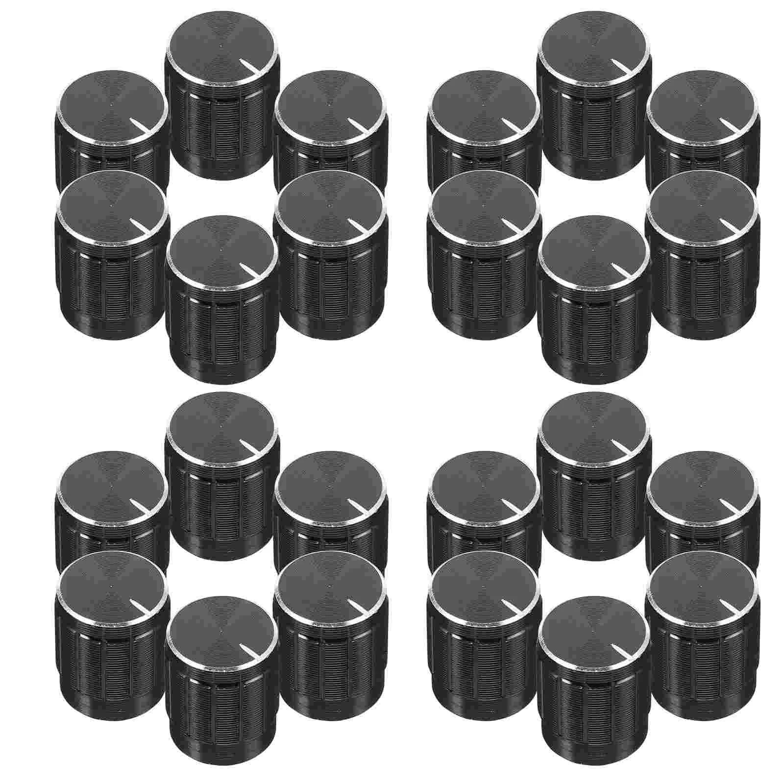 

24 Pcs Potentiometer Knob Aluminium Alloy Knobs Metal Control Electric Guitar Parts Aluminum Accessories