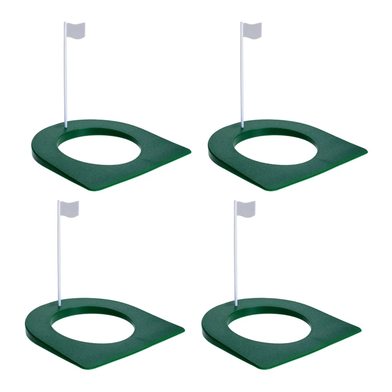 

4 упаковки ковриков для игры в гольф с отверстиями и флагом для помещений, улицы, офиса, гаража, двора, игры в гольф, тренировок
