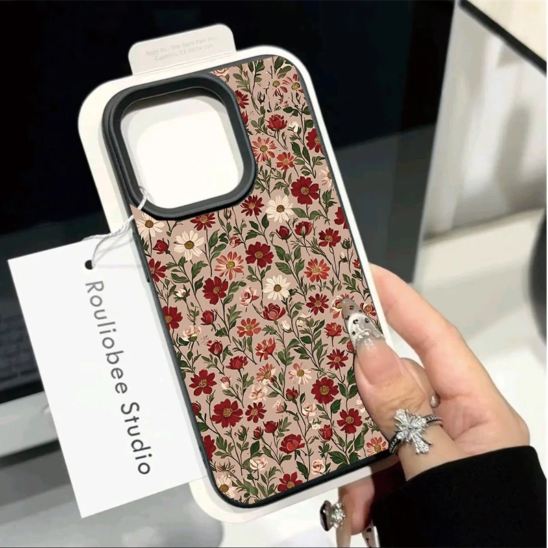 Trendy INS Cute Daisy Style PU Leather Phone Case Cover