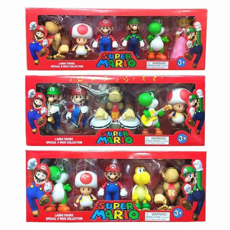 Minifiguras De Jogo Super Mario Yoshi Luigi Mini Figuras Brinquedos CY8001  - Escorrega o Preço