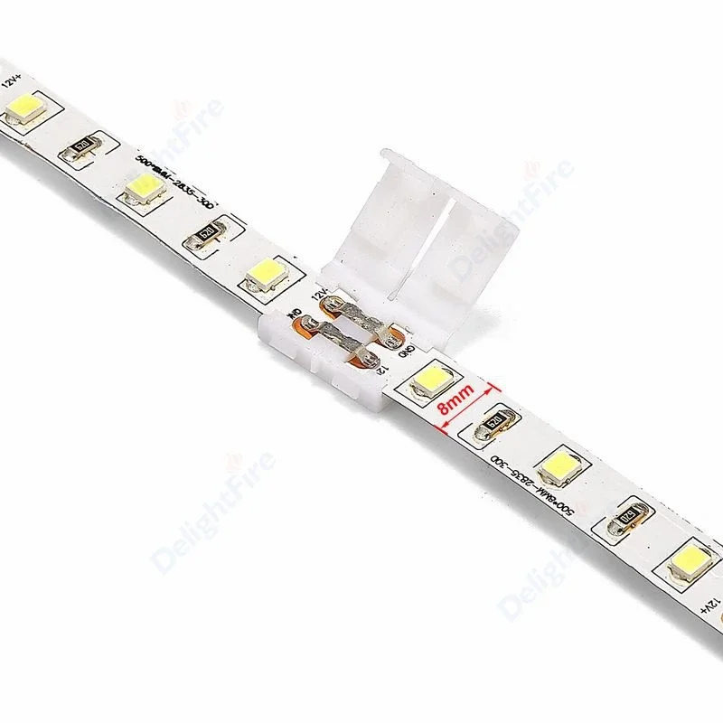 5/10pcs LED Tape Connector 2Pin LED Strip Accessories Connectors 8/10mm Suitable For 2835 3528 5050 5730 5630 SMD LED Strip