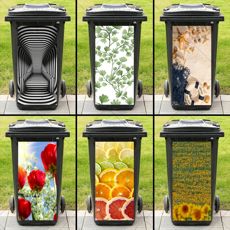 

ПВХ водонепроницаемые съемные самоклеящиеся цветы, растения, цветочный мусорный бак, декоративная роспись