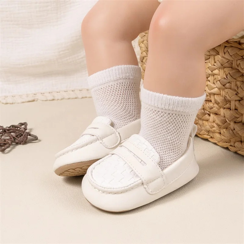 Blotona Baby Boy Girl Loafer Shoes Solid Color Non-slip Soft Sole Walking Shoes Casual Slip-on Shoes for Spring Fall 2