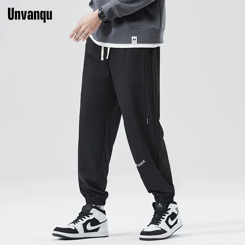 Unvanqu Spring New Men Casual Fashion Sports Pant Gym Jogger Running Workout Jogging Long Trousers Street Youth Harem Pants