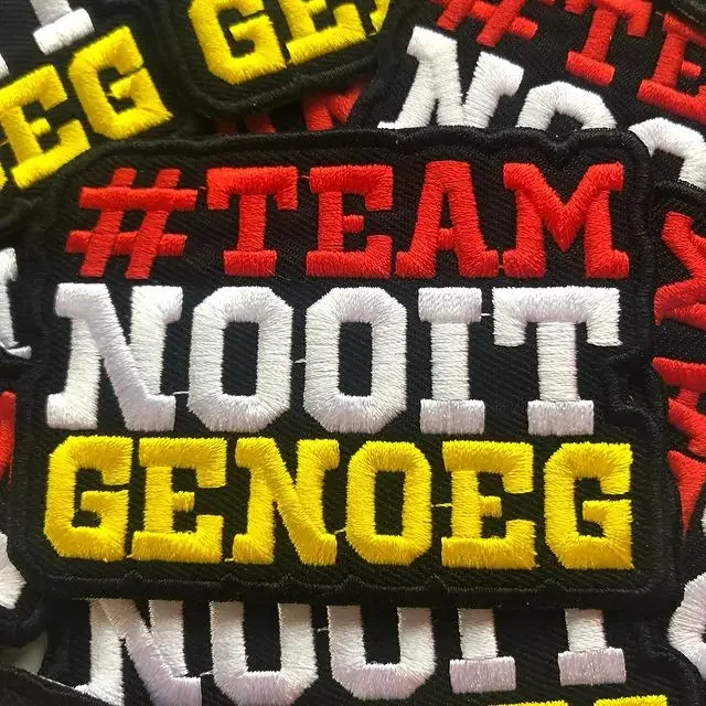 Oeteldonk kikker letterpatches embleem carnaval voor nederland ijzer op geborduurde patches op kledingstickers hart appliques