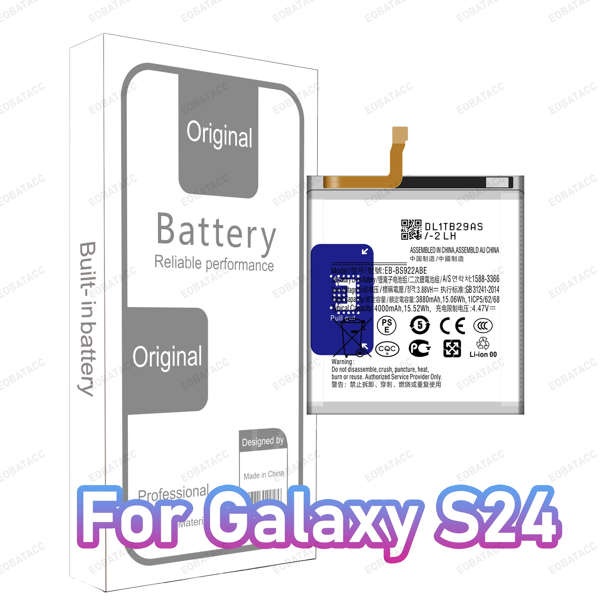 High-Capacity Replacement Battery for Samsung Galaxy S24 Series