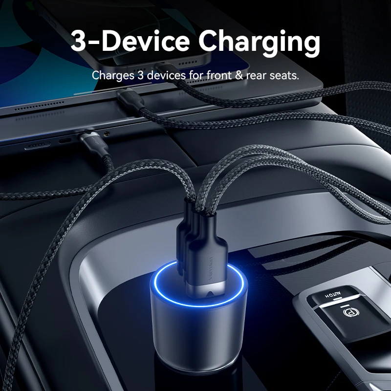 Caricabatterie da auto Vention 130W USB Type C QC 4.0 PPS PD 30W a ricarica rapida USB C per iPhone 16 15 Pro Samsung Macbook - Image 4