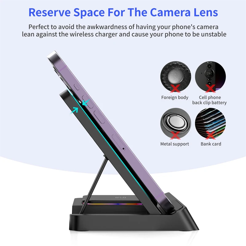 4 in 1 Foldable Wireless Charger Stand For IPhone 14 13 12 11 Samsung Apple Watch Airpods Pro iWatch Fast Charging Dock Station