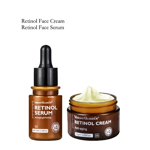 Face Serum Firming Lifting Anti-Aging Repair Reduce Wrinkle Fine Lines Remove Spots Facial Skin Care Cream Products Set