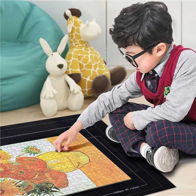 Tapis de Puzzle en Polymère Pliable pour Enfant, Rouleau de Rangement,  Accessoire de Jeu, 2000 Pièces - AliExpress