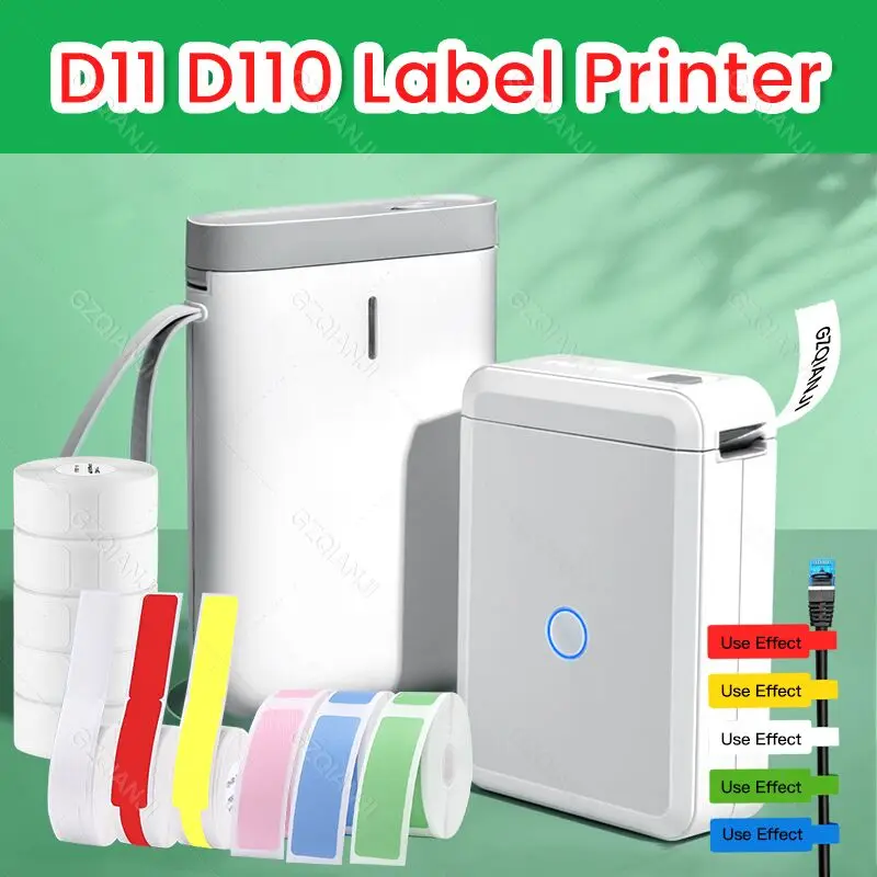 Dropship Label Maker Machine With Tape; D110 Portable Bluetooth