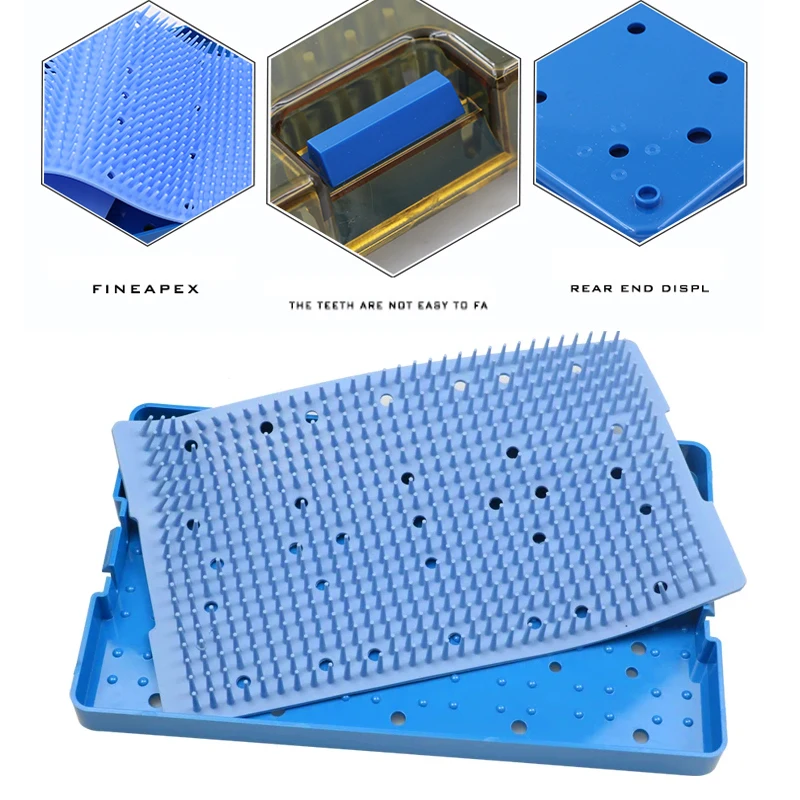 Sterilization Box 4 sizes available Sterilization Tray Case with Silicone Mat Sterilization Box Autoclavable Disinfection Box
