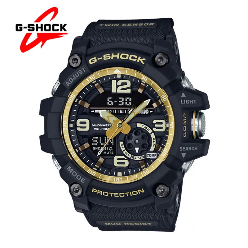 

Мужские кварцевые часы G-SHOCK серии GG1000, модные повседневные многофункциональные уличные спортивные противоударные светодиодные часы с двойным дисплеем