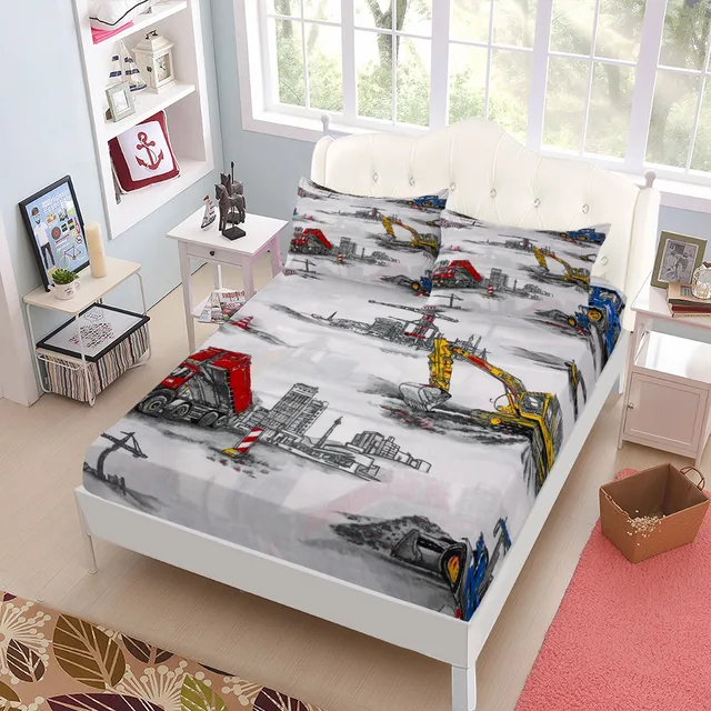 Set di lenzuola con angoli per bambini della fabbrica di costruzione Set di biancheria da letto king size matrimoniale king size 6