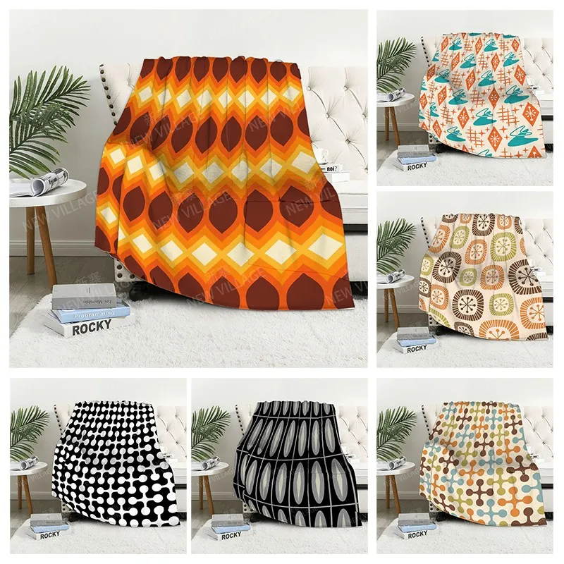 

Plaid sofa for Knee blankets warm winter bed cover throw blanket Decor boho warm fleece Nordic Vintage geometry Soft and hairy