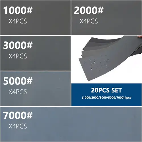 XCAN Sandpaper Set Water Dry Sanding Paper 9x3.6 inch Abrasive Sander Paper for For Wood Metal Automotive Polishing - Image 15