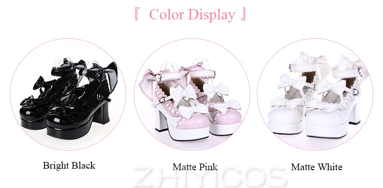 Neuer japanischer Stil Lolita Schuhe Mädchen Prinzessin Schuhe Hochhackige Schuhe mit Schleife 2