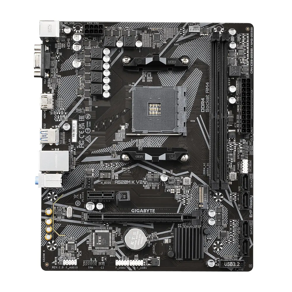 GIGABYTE A520M K V2 computer motherboard AMD AM4 For Ryzen 3/4/5 Series CPU DDR4 64GB