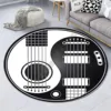 Love Guitar Music Premium Round Rug 3D Rug Non-slip Mat Dining Room Living Room Soft Bedroom Carpet 02 6