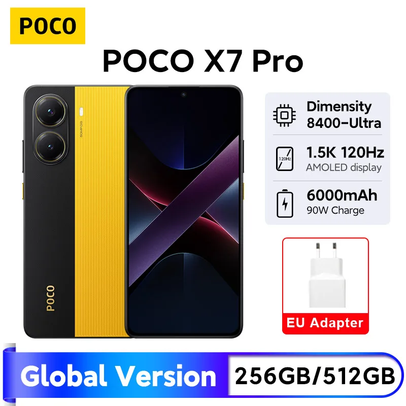POCO X7 Pro グローバル版 携帯電話 256GB / 512GB Dimensity 8400