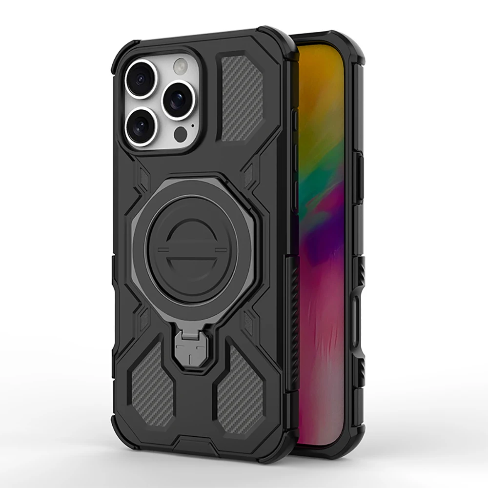 Enhanced Magnetic Metal Stand Case with Strong Magnetism and Back Phone Cover