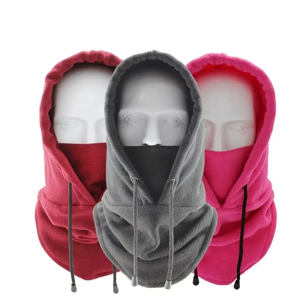 Unisex Polar Fleece Windproof Winter Beanie and Full Face Ski Mask