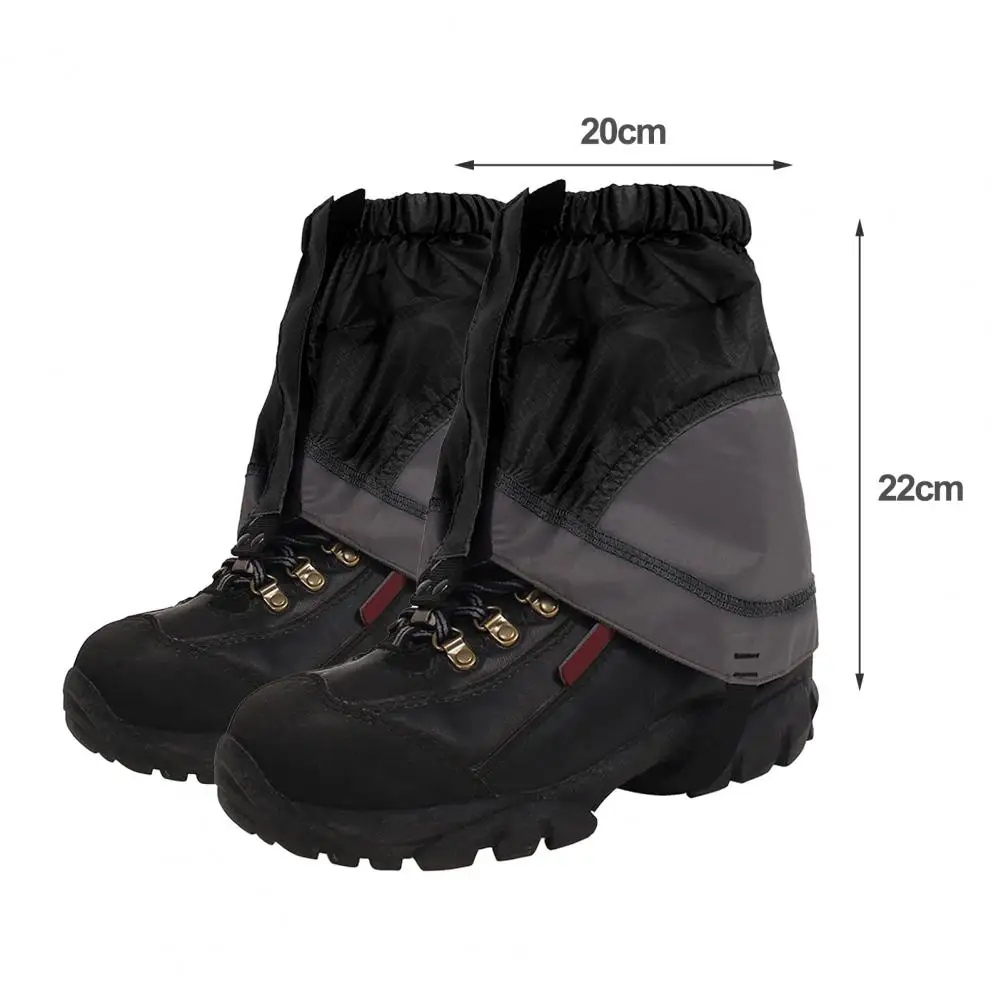 Hiking Gaiters Waterproof Adjustable Leg Gaiters Lightweight Protection for Boots Shoes Low Ankle Guards with Fastener Tape