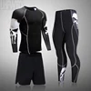 Fitness Training Clothes 3D Skull Thermal Underwear Compression Men's Suit Sports Running Clothes Warm Base Layer 3XL 1