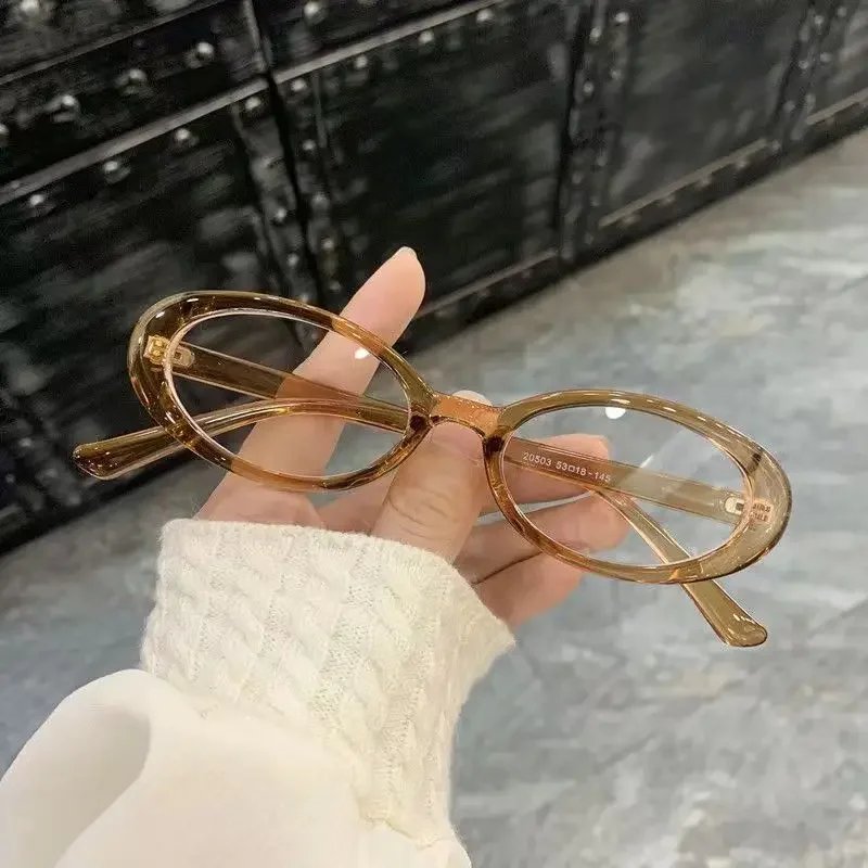 Luxury Brand Designer Oval Frame Glasses Retro Anti Blue Light Ladies Reading Eyewear Finished Farsighted Eyeglasses Diopter 3